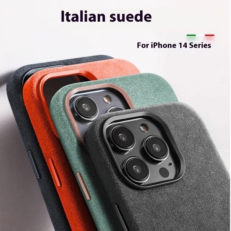 Alcantara Suede Phone Case Magnetic All-inclusive Men And Women